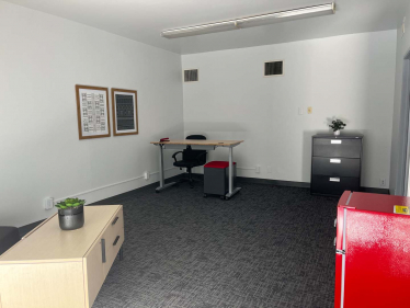 Small office space with furniture