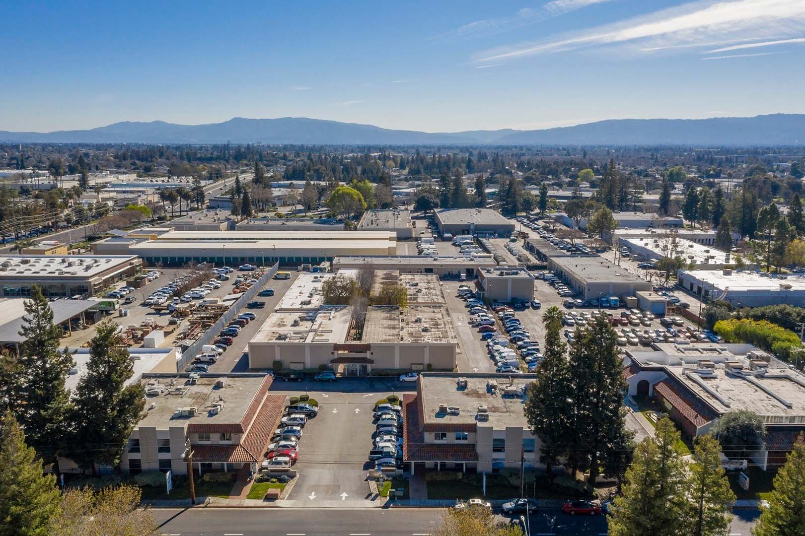 San Tomas Business Park overview from the air